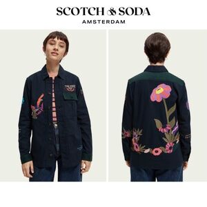 Scotch and Soda Embroidered Shirt Jacket
